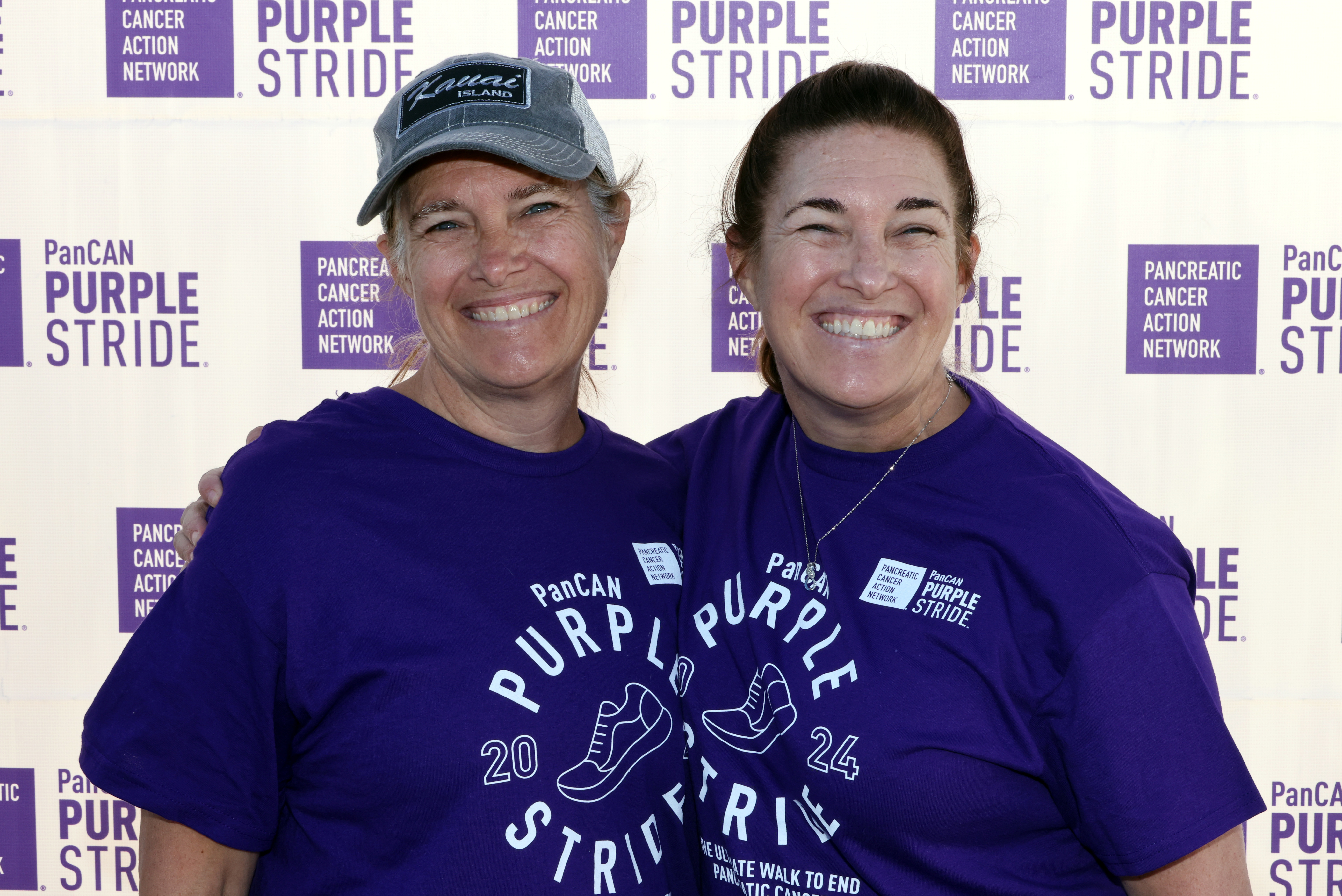 SANTA MONICA, CALIFORNIA - APRIL 27: (L-R) Sidney Greenbush and Lindsay Greenbush attend 2024 PanCAN PurpleStride: The Ultimate Event To End Pancreatic Cancer at Santa Monica Pier on April 27, 2024 in Santa Monica, California.  (Photo by David Livingston/Getty Images)