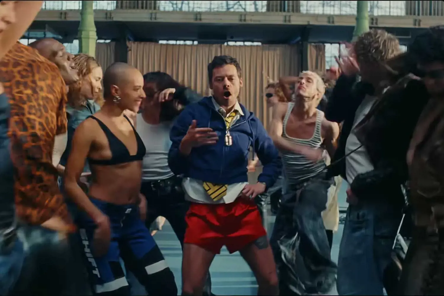 Harry Styles dancing in the music video for Dance No More.