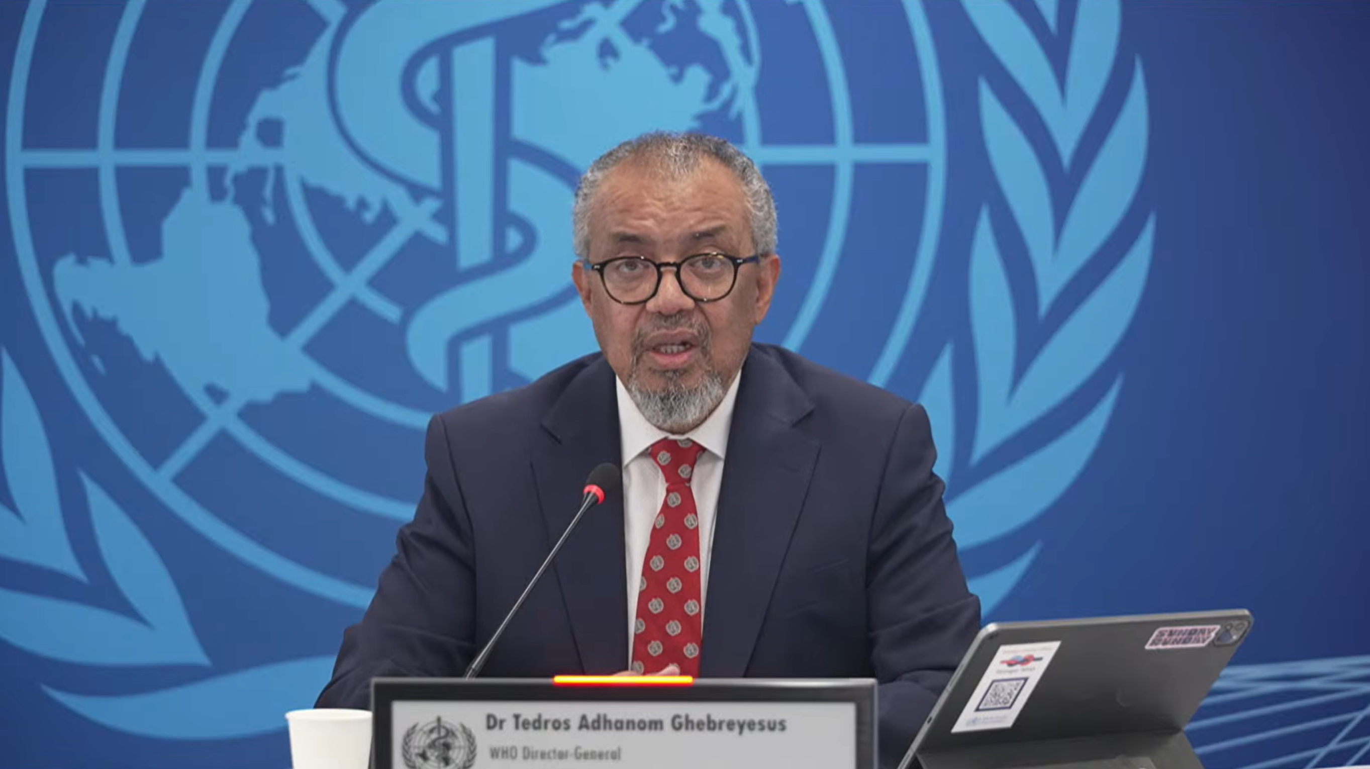 WHO director-general Dr Tedros Adhanom Ghebreyesus.