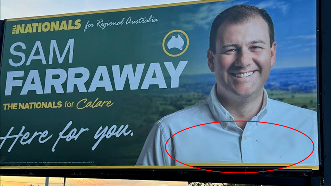 Nazi symbols graffitied on Nationals politician’s billboard