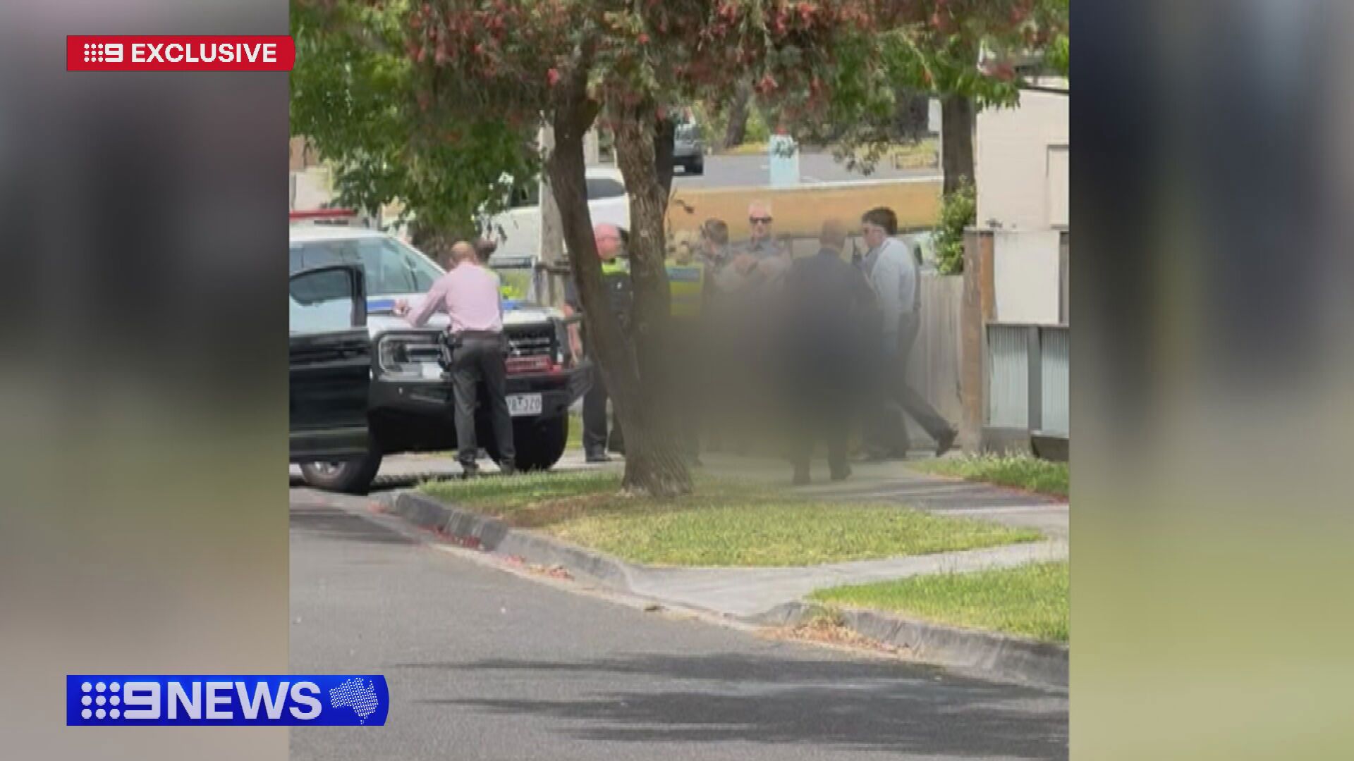 A man was strapped down and stretchered out of a home at Bayswater after the alleged assault at 11am today.