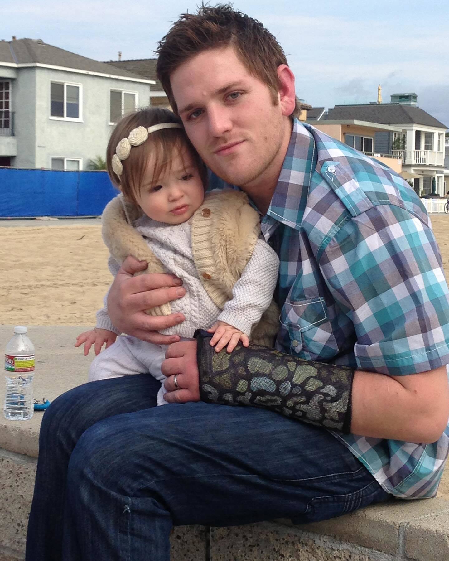Josh Waring with his daughter, Kennedy.