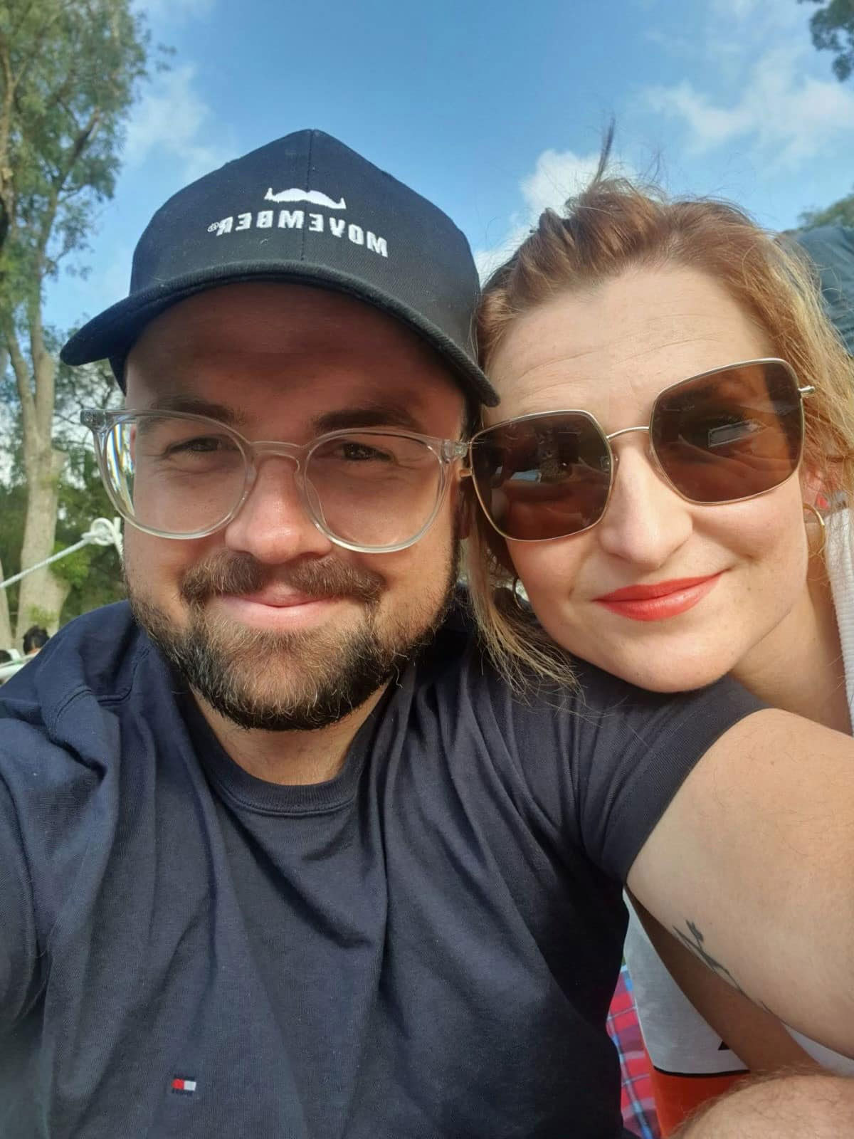 Constable Anthony Woods with his wife, Emily.