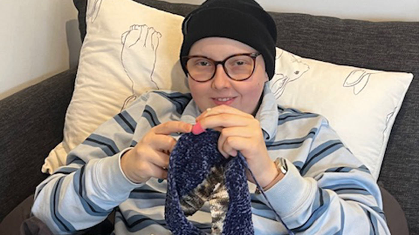 Millie during cancer treatment.