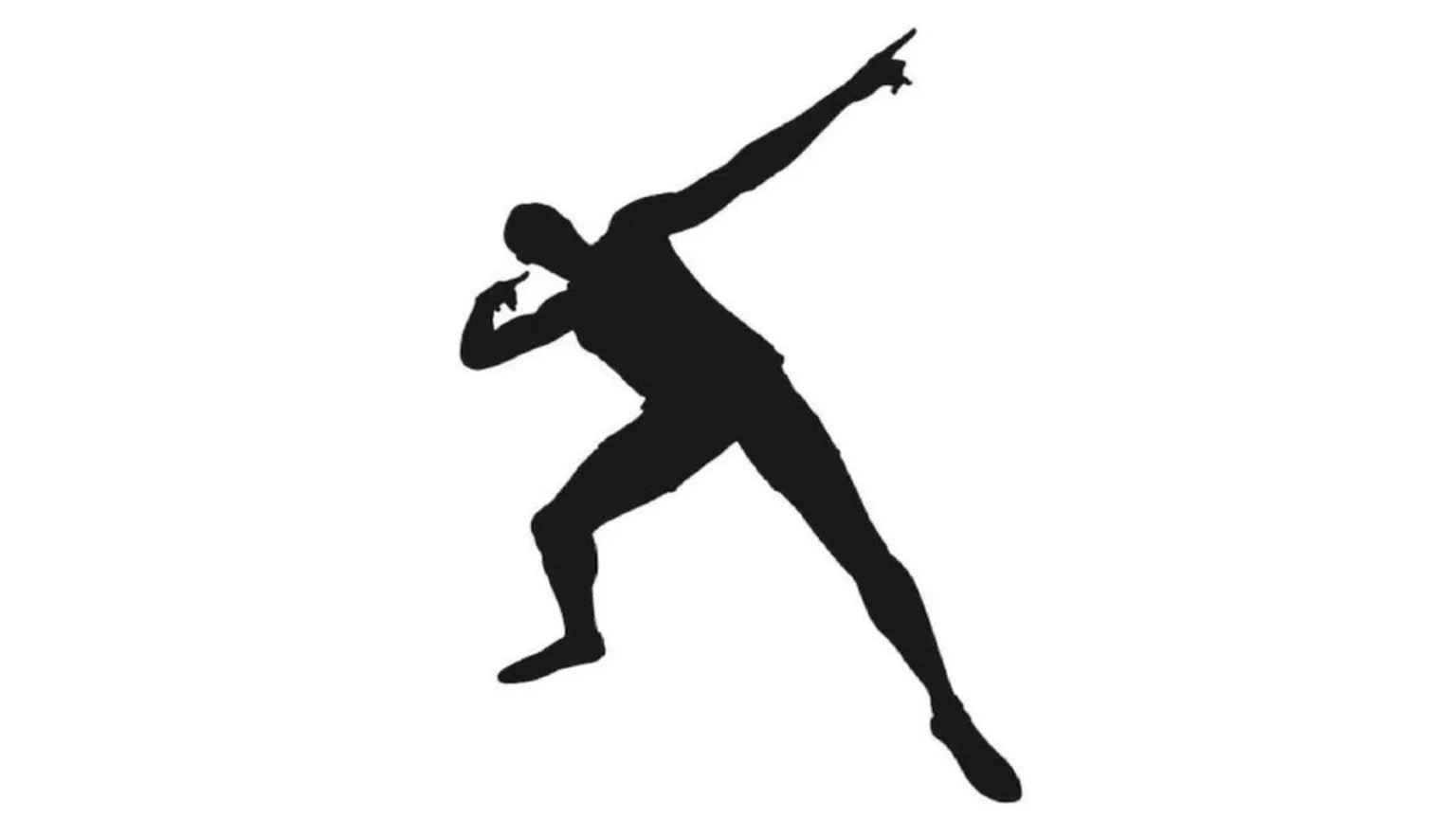 Usain Bolt's trademarked celebration. 