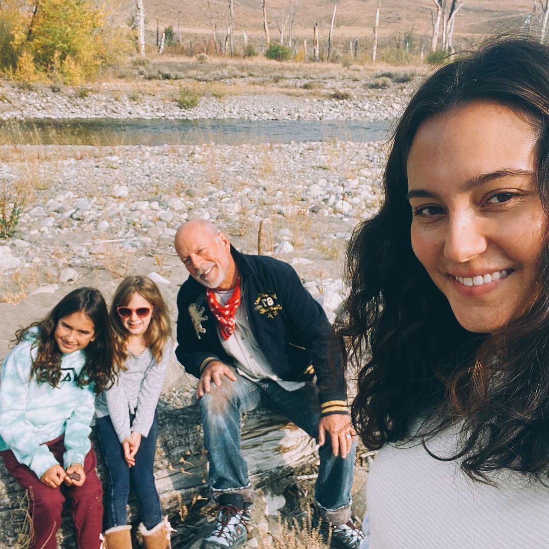 Emma Heming and Bruce Willis with their children