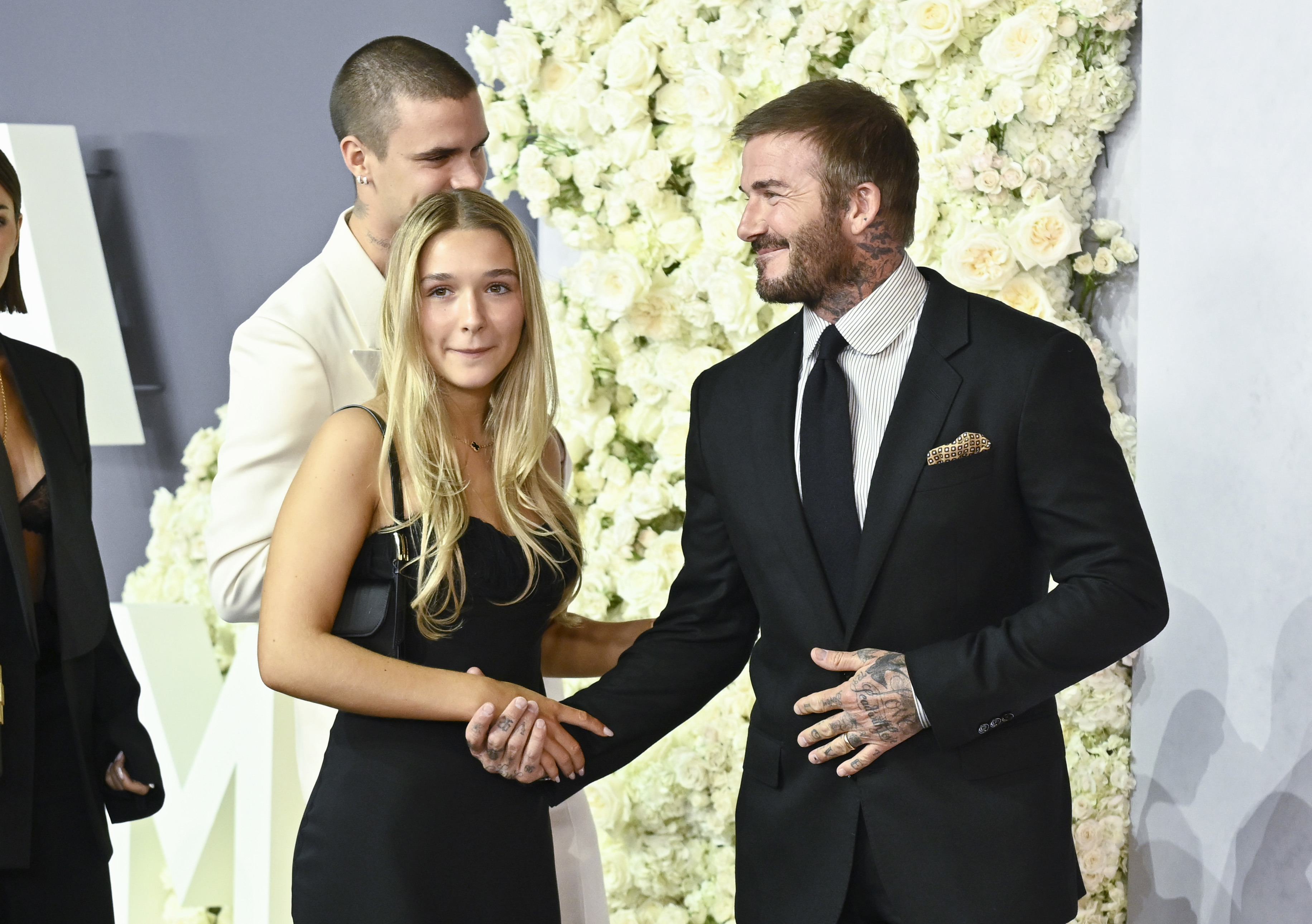 David Beckham and Harper at Victoria Beckham Netflix world premiere