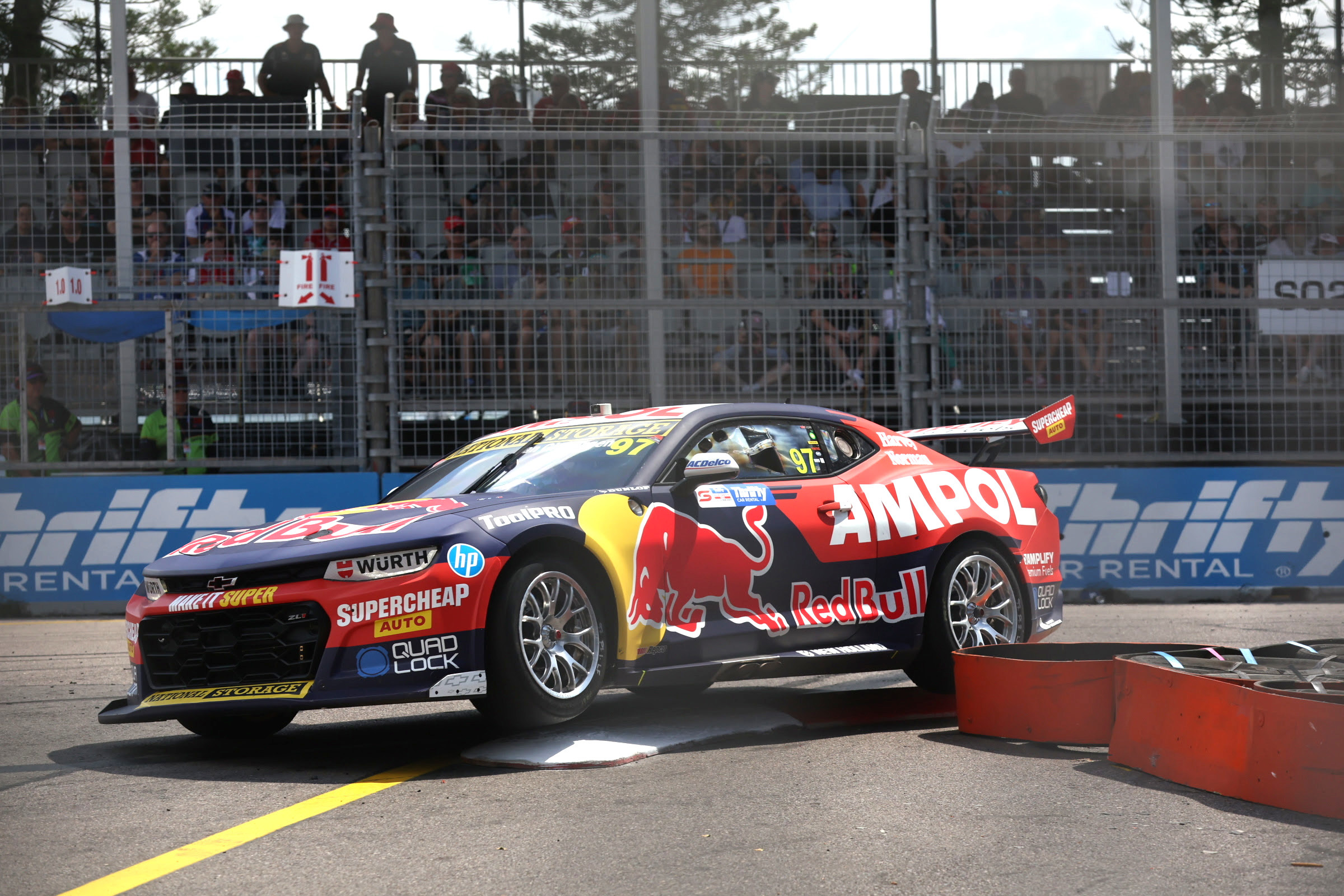 Shane van Gisbergen shut down questions in Sunday's press conference amid pressure from Supercars.