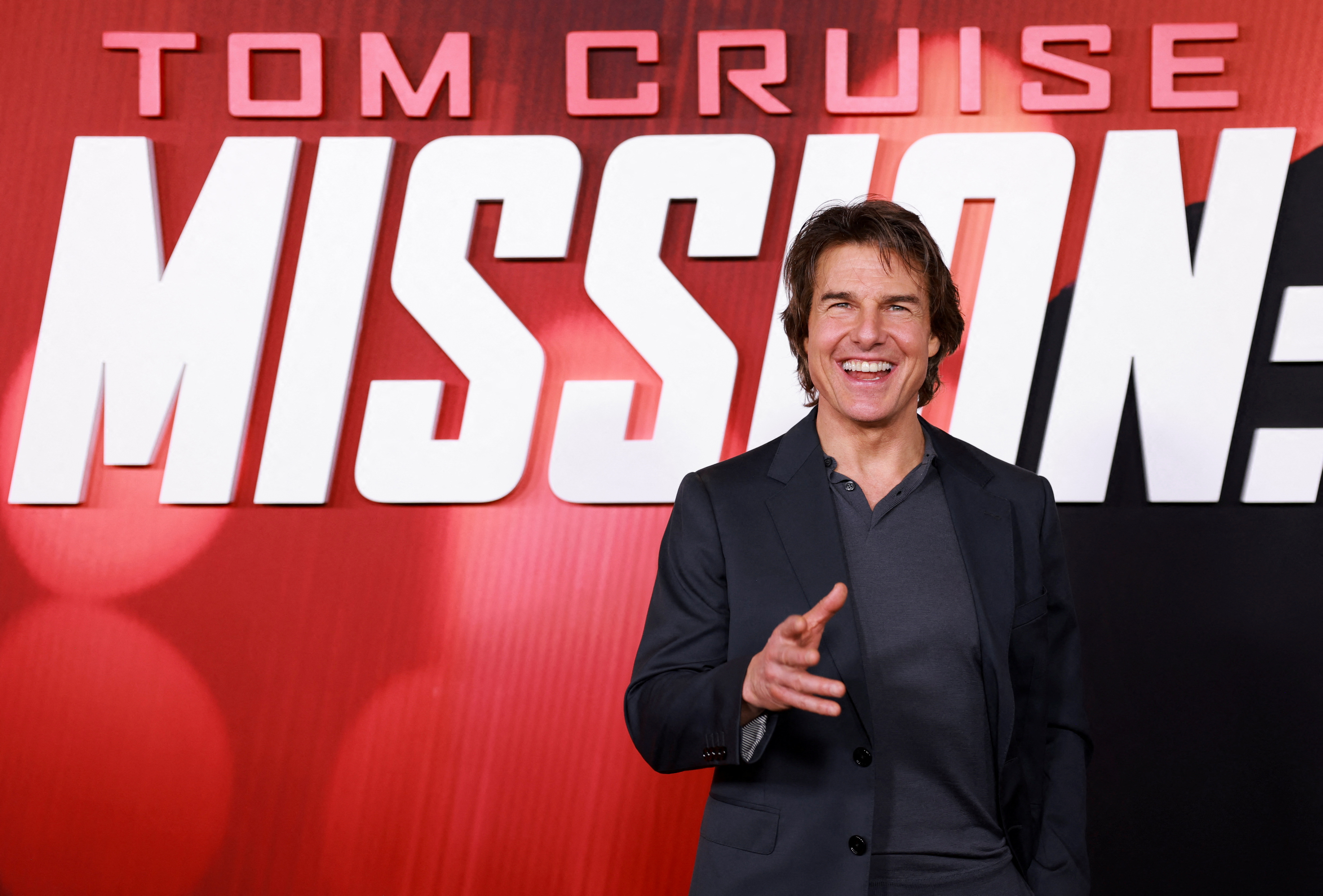 Cast member Tom Cruise attends the premiere of the film "Mission: Impossible - Dead Reckoning Part One," in New York City, New York, U.S., July 10, 2023. REUTERS/Amr Alfiky