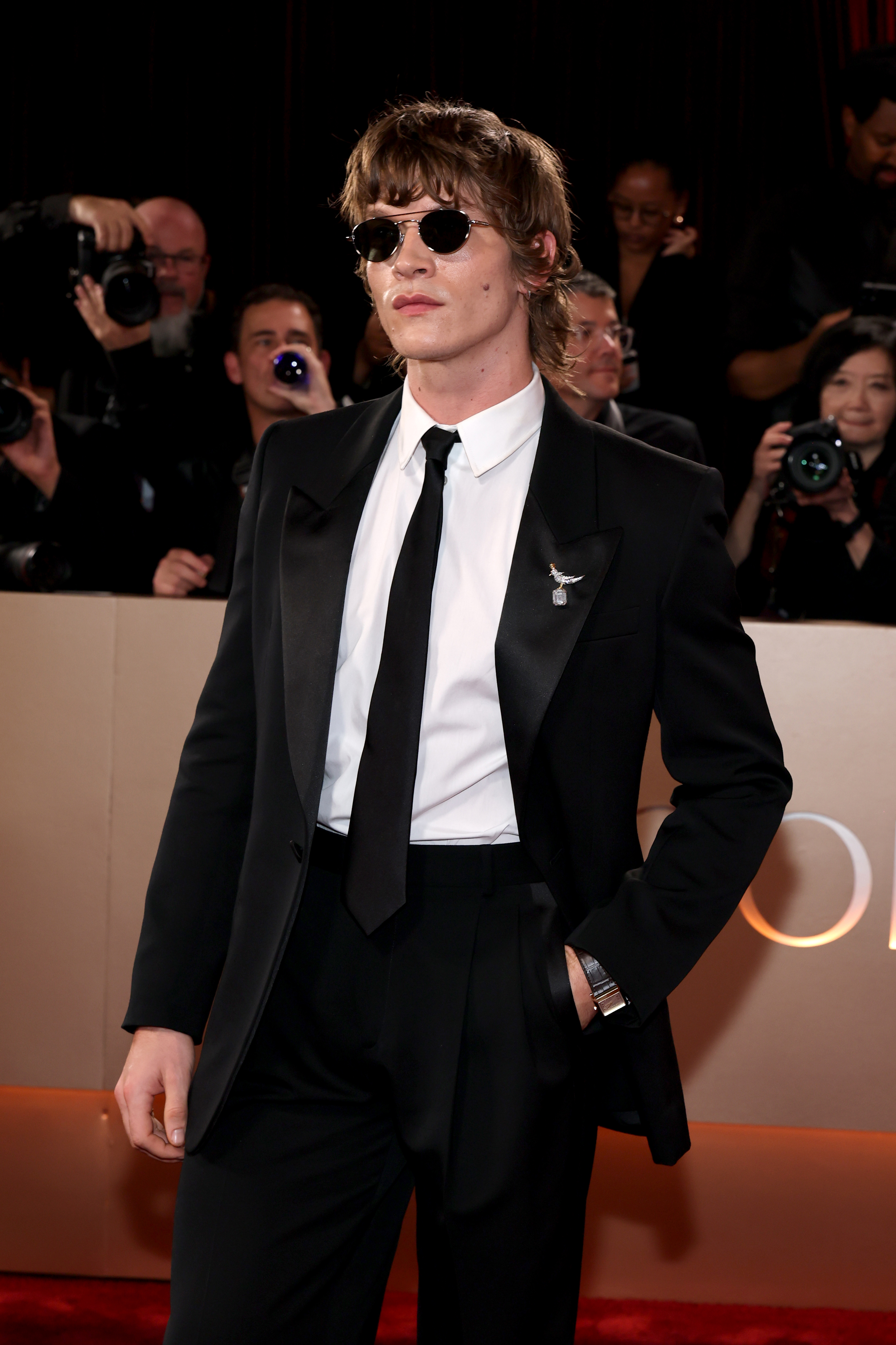 BEVERLY HILLS, CALIFORNIA - JANUARY 11: (FOR EDITORIAL USE ONLY) Connor Storrie attends the 83rd Annual Golden Globe Awards at The Beverly Hilton on January 11, 2026 in Beverly Hills, California. (Photo by Amy Sussman/Getty Images)