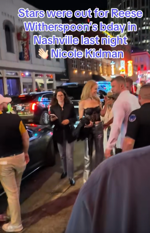 Nicole Kidman attending Reese Witherspoon 50th birthday party