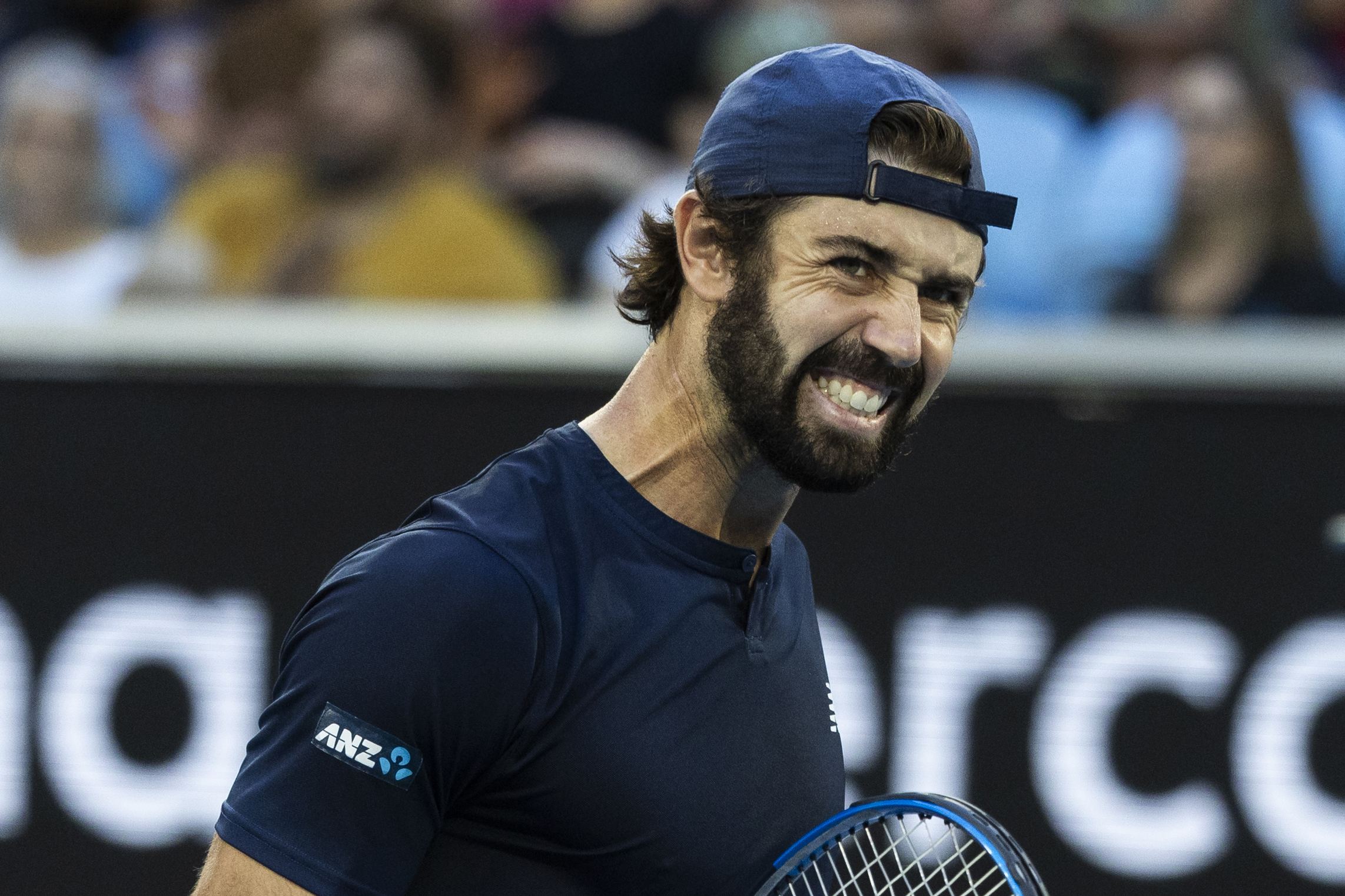 Jordan Thompson during his match against Stefanos Tsitsipas at the Australian Open.