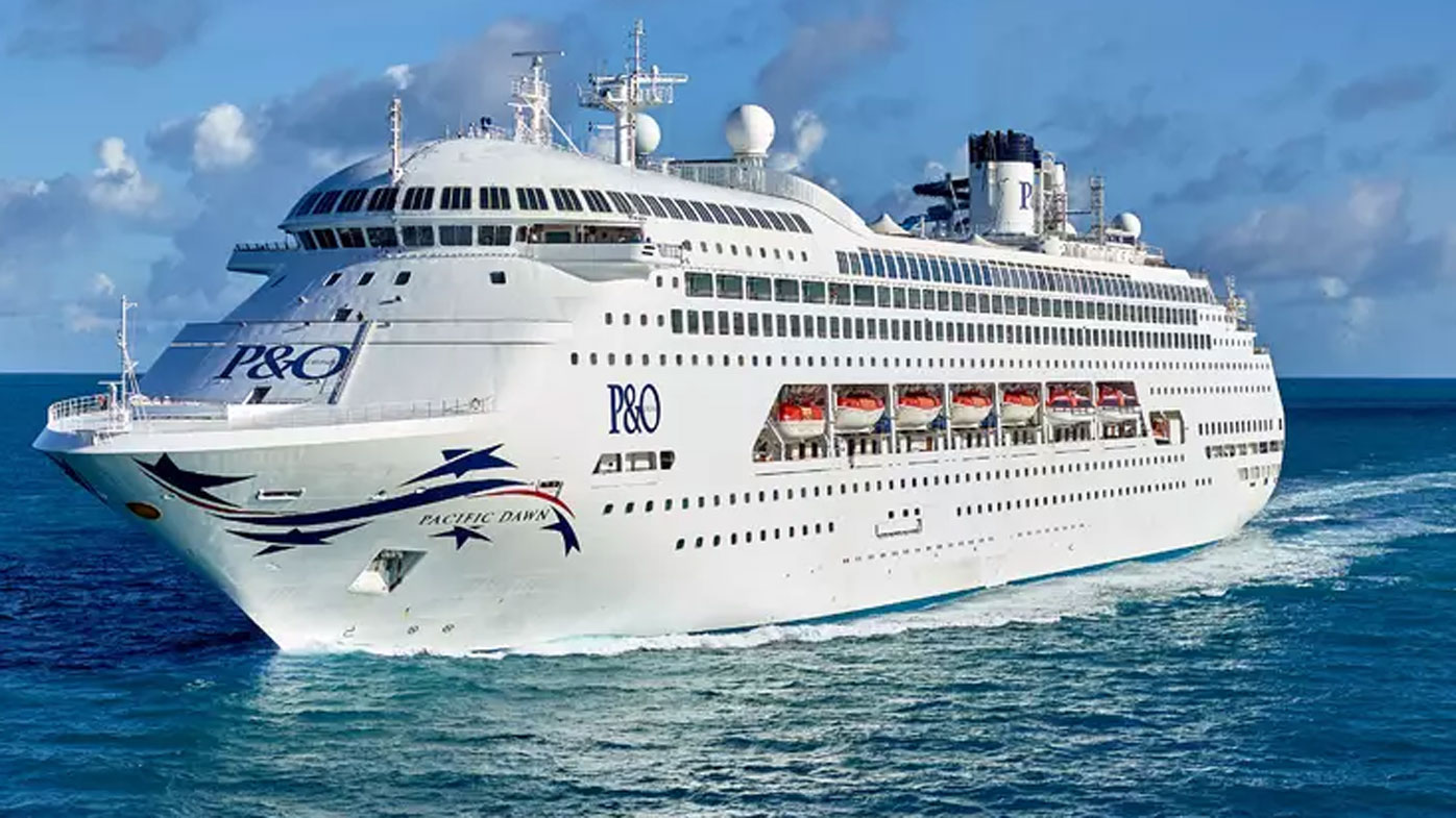 The Pacific Dawn is one of the remaining four cruise ships yet to leave Queensland waters. 