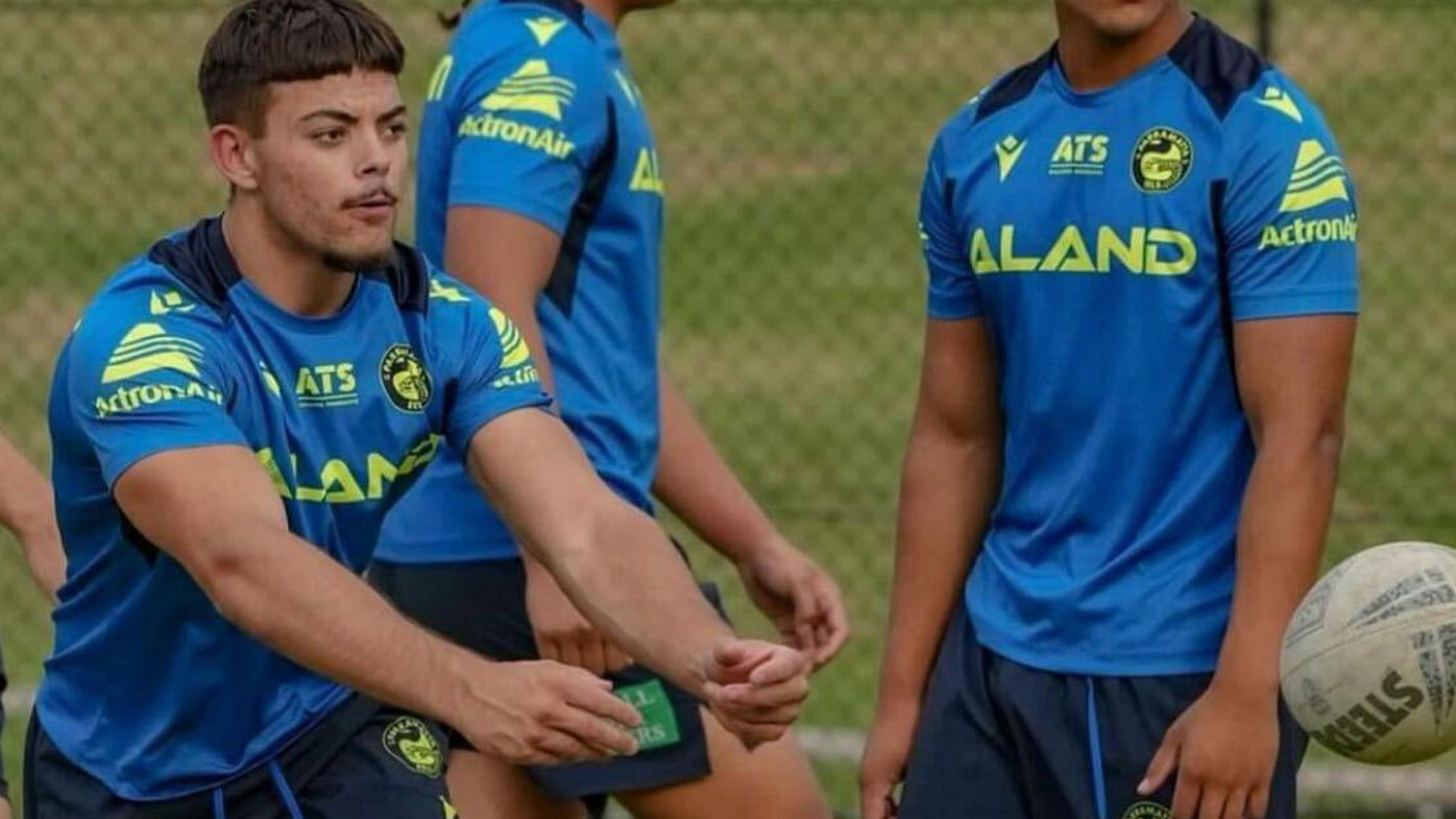 Jai Camilleri pictured during a Parramatta Eels training session