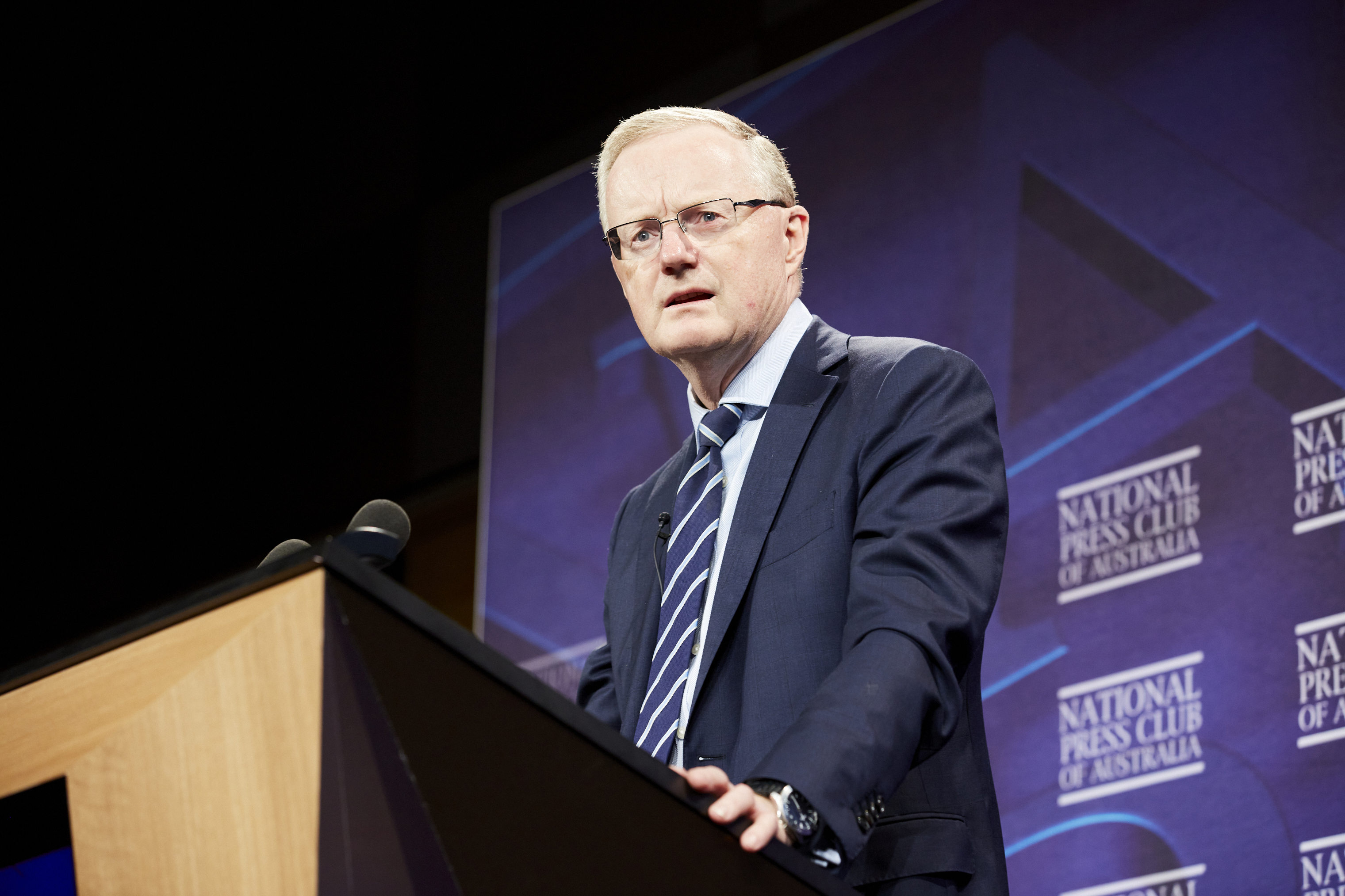 AFR, National Press Club in Fullerton Hotel Sydney with Philip Lowe 5th April 2023 Photo: Natalie Boog