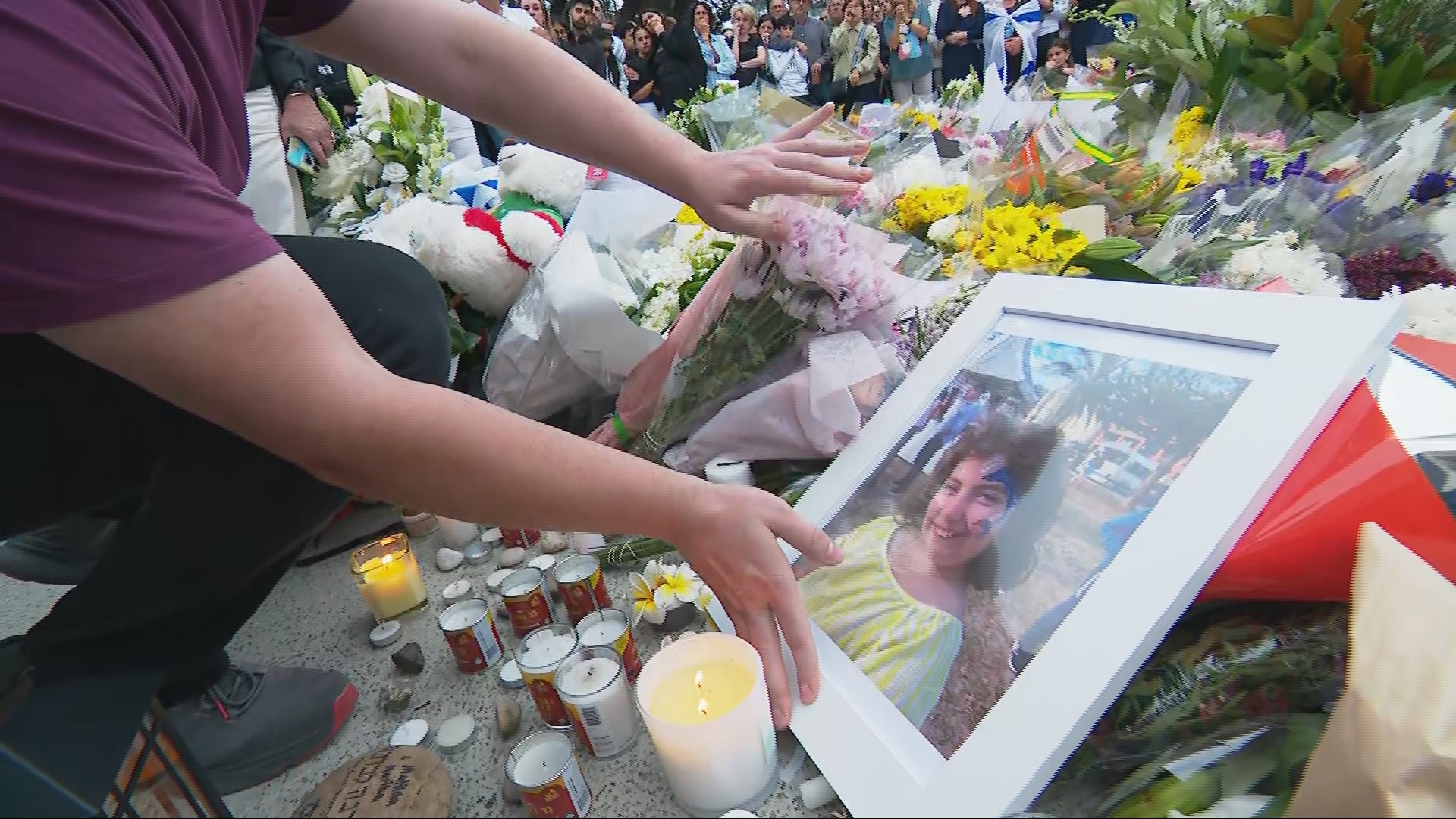 The grieving family of 10-year-old Matilda, the youngest victim of the Bondi Beach terror attack, have spoken through their tears as they paid tribute to her at a vigil tonight.