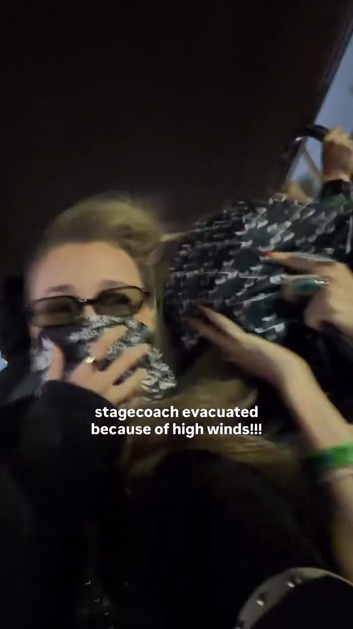 Stagecoach Music Festival 2026 wild wind extreme weather emergency evacuation