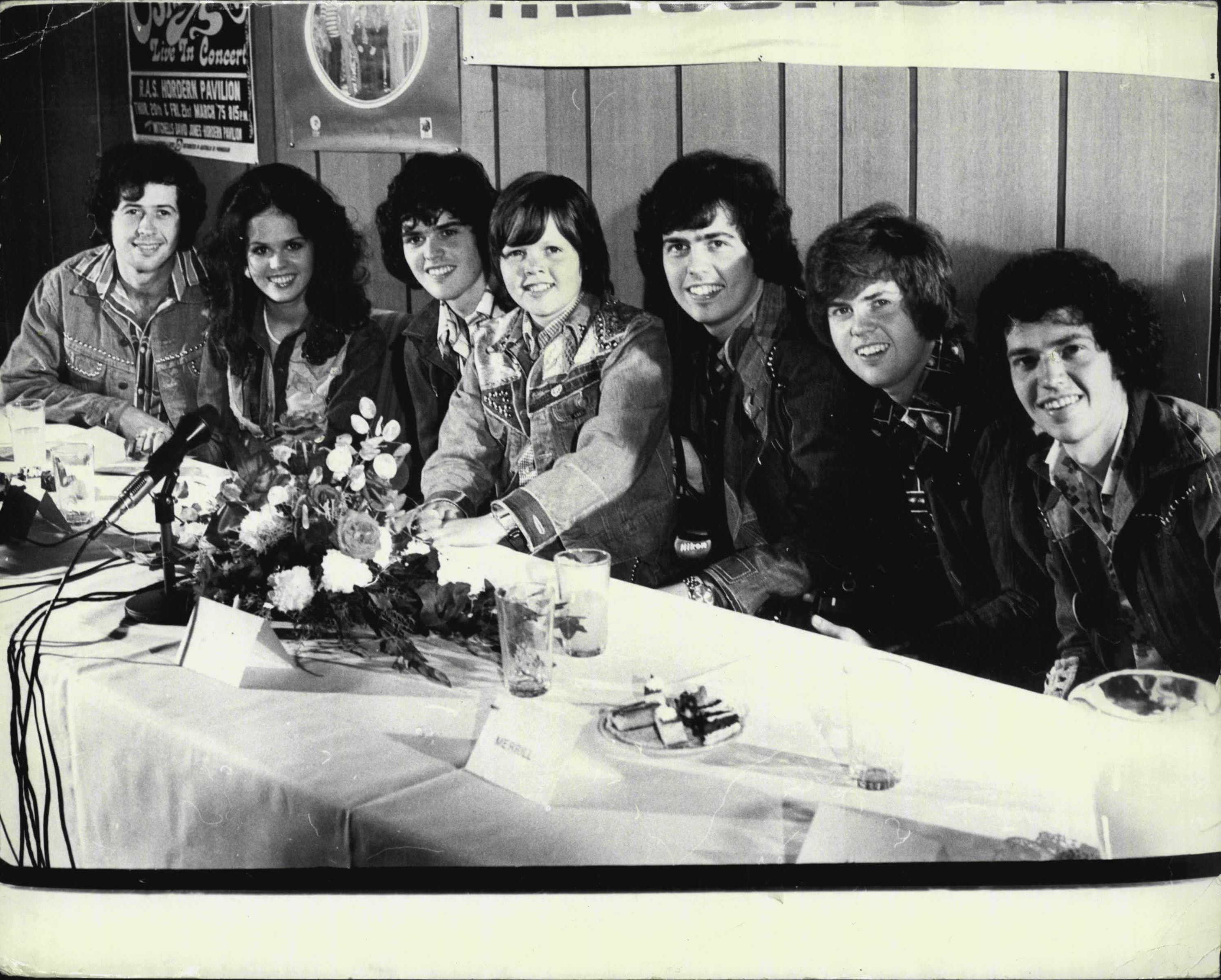 The Osmonds arrival in Sydney today for Australian tour.