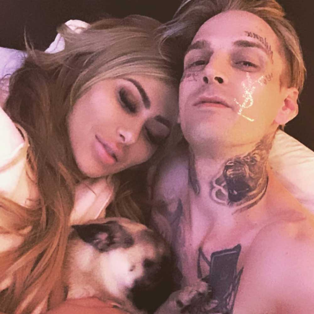 Aaron Carter reveals he’s expecting first child with girlfriend Melanie Mar...