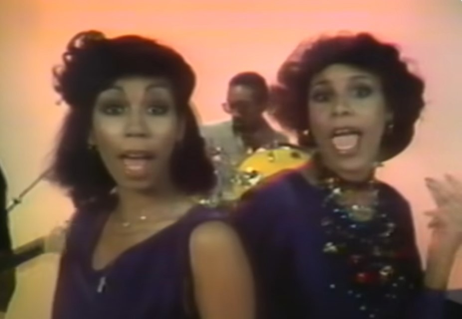 Luci Martin and Alfa Anderson in the Le Freak music video by Chic