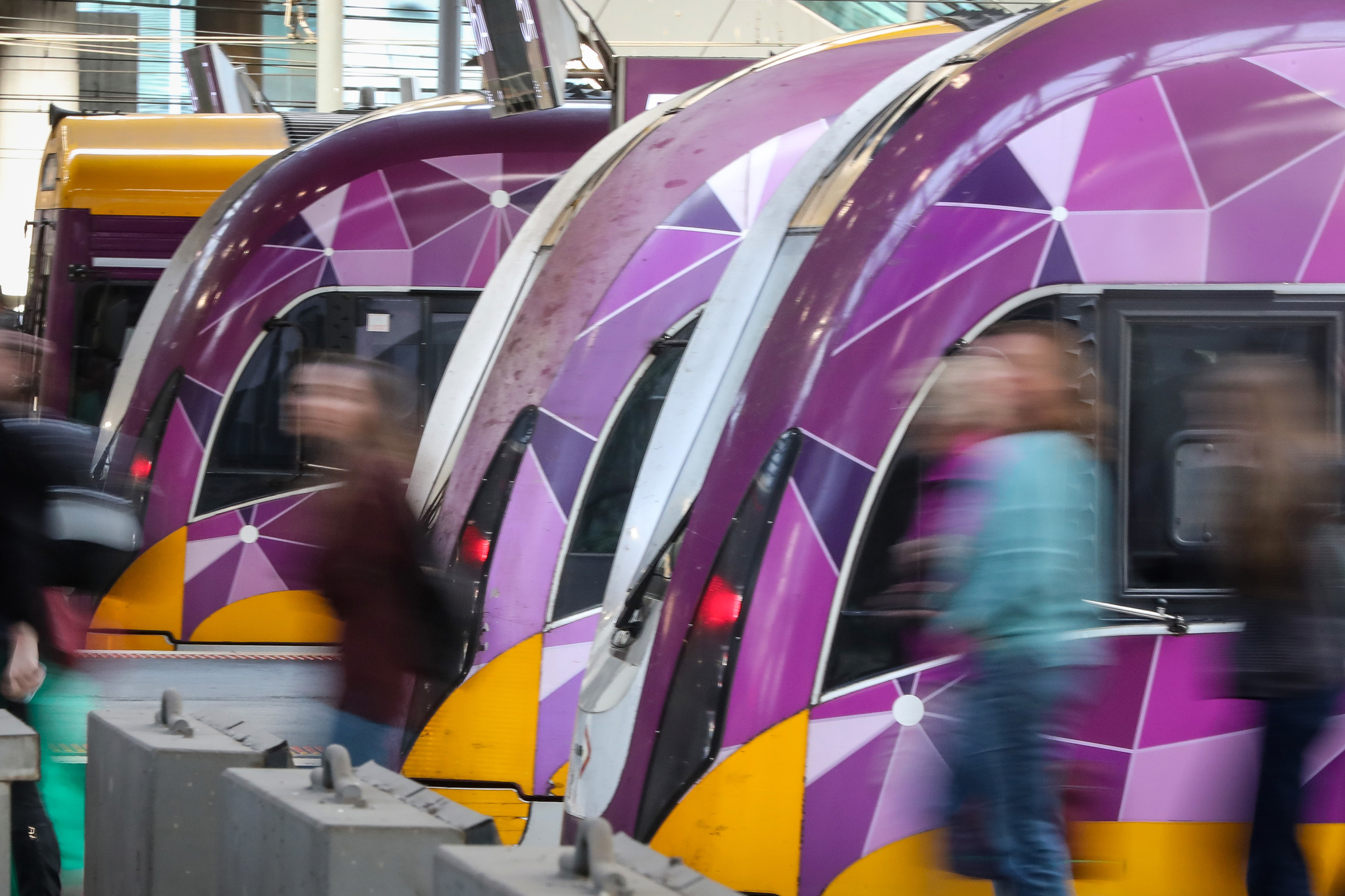 THE AGE NEWS March 4, 2024. Generic V/Line trains at Southern Cross Station. Photo by Paul Rovere
