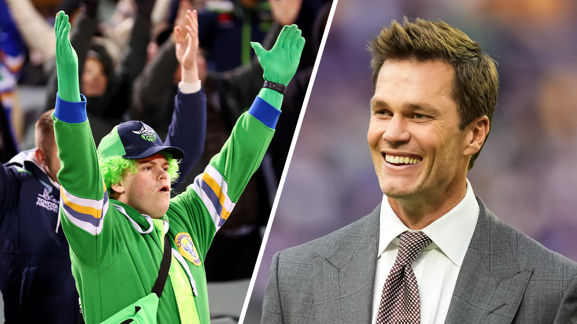 The Canberra Raiders want NFL legend Tom Brady to blow the horn and lead the club's Viking Clap ahead of their clash with the Warriors in Las Vegas.