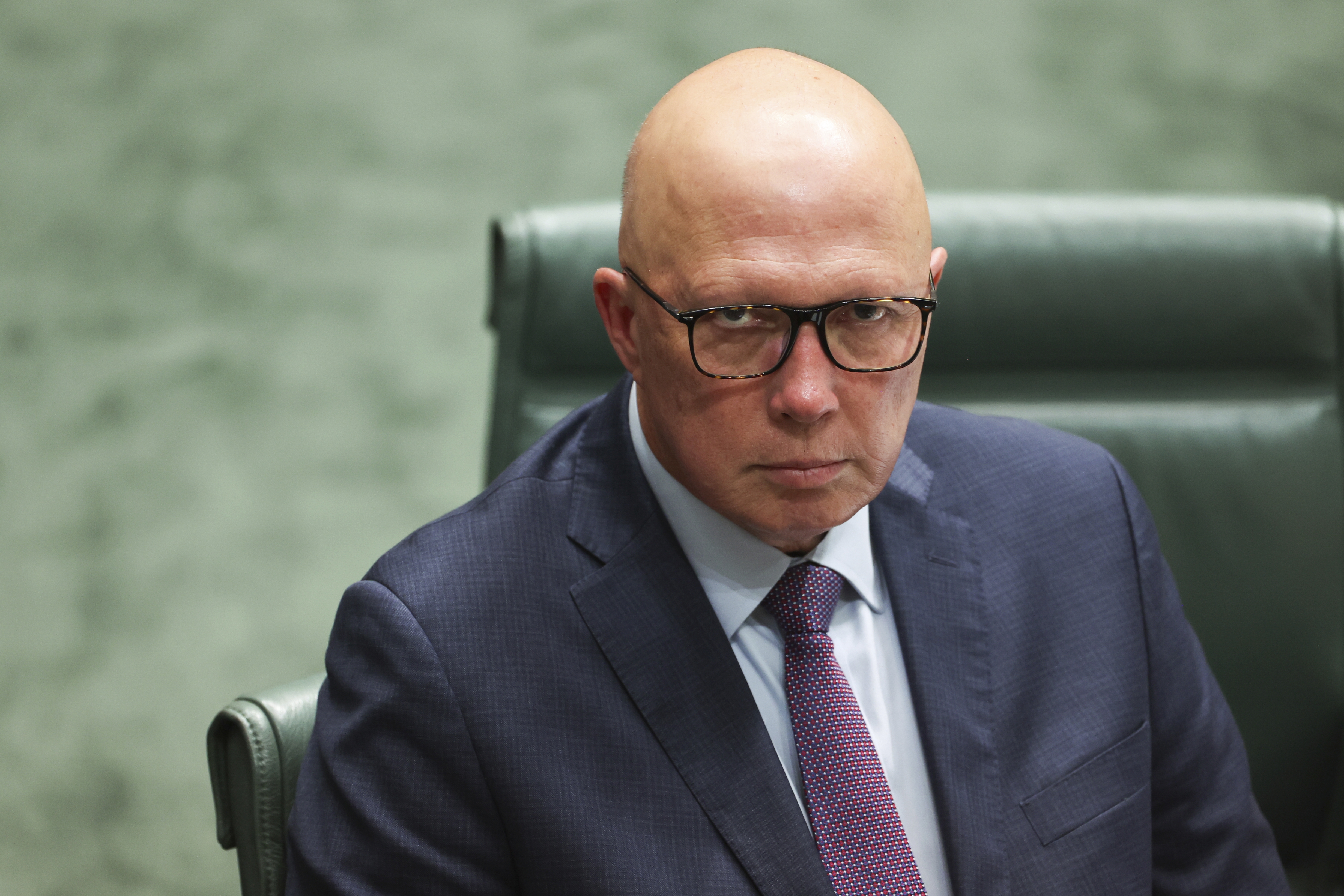 Opposition Leader Peter Dutton during Question Time at Parliament House in Canberra on Thursday 13 February 2025.