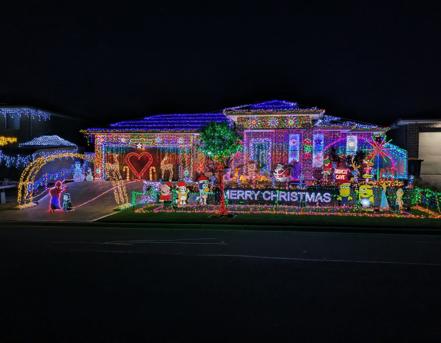 Christmas lights in Gregory Hills NSW