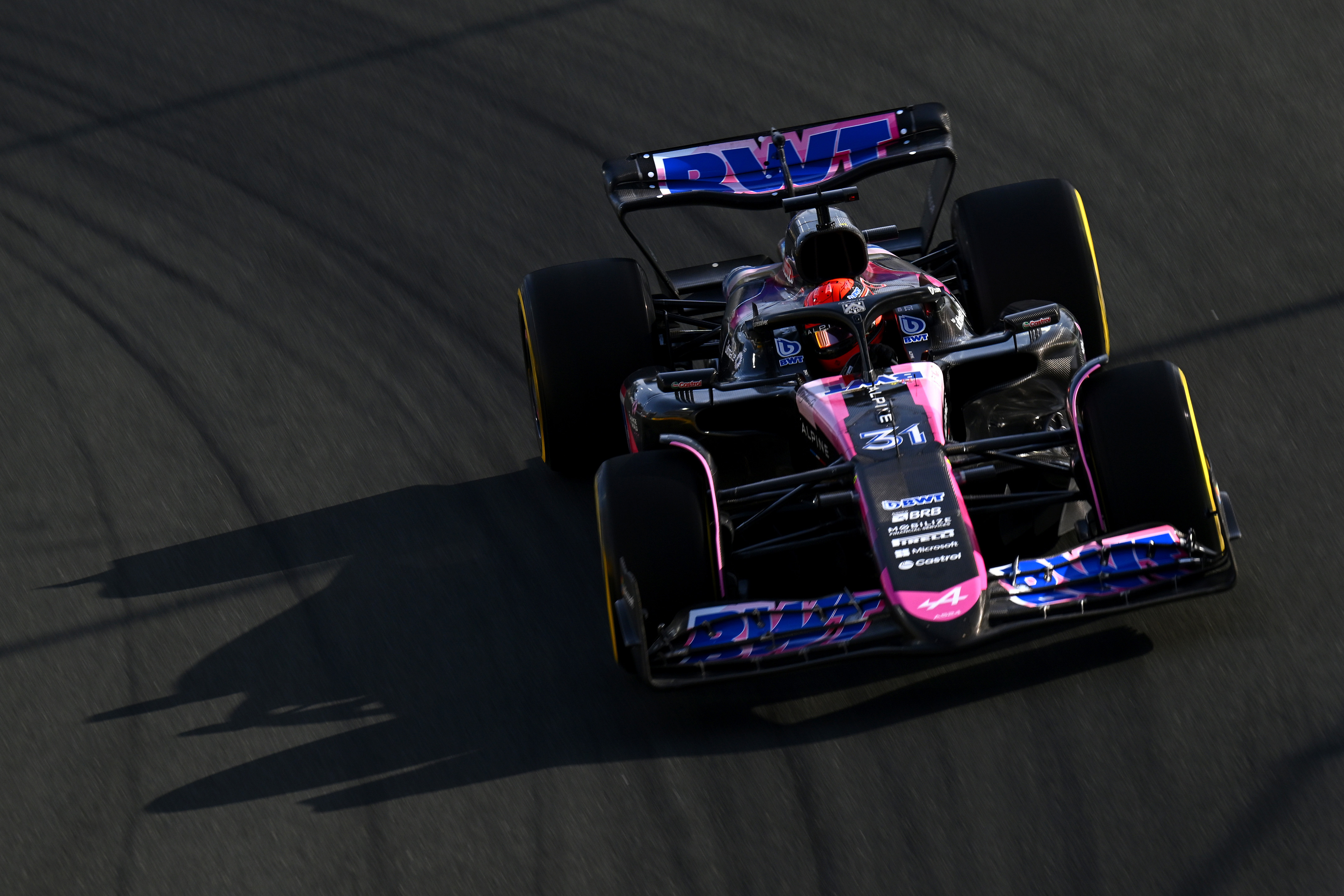 Esteban Ocon of France driving the (31) Alpine A524 at Jeddah Corniche.