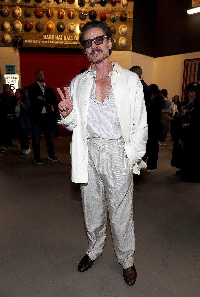 Pedro Pascal attends the Super Bowl LX Pregame at Levi's Stadium on February 08, 2026 in Santa Clara, California.