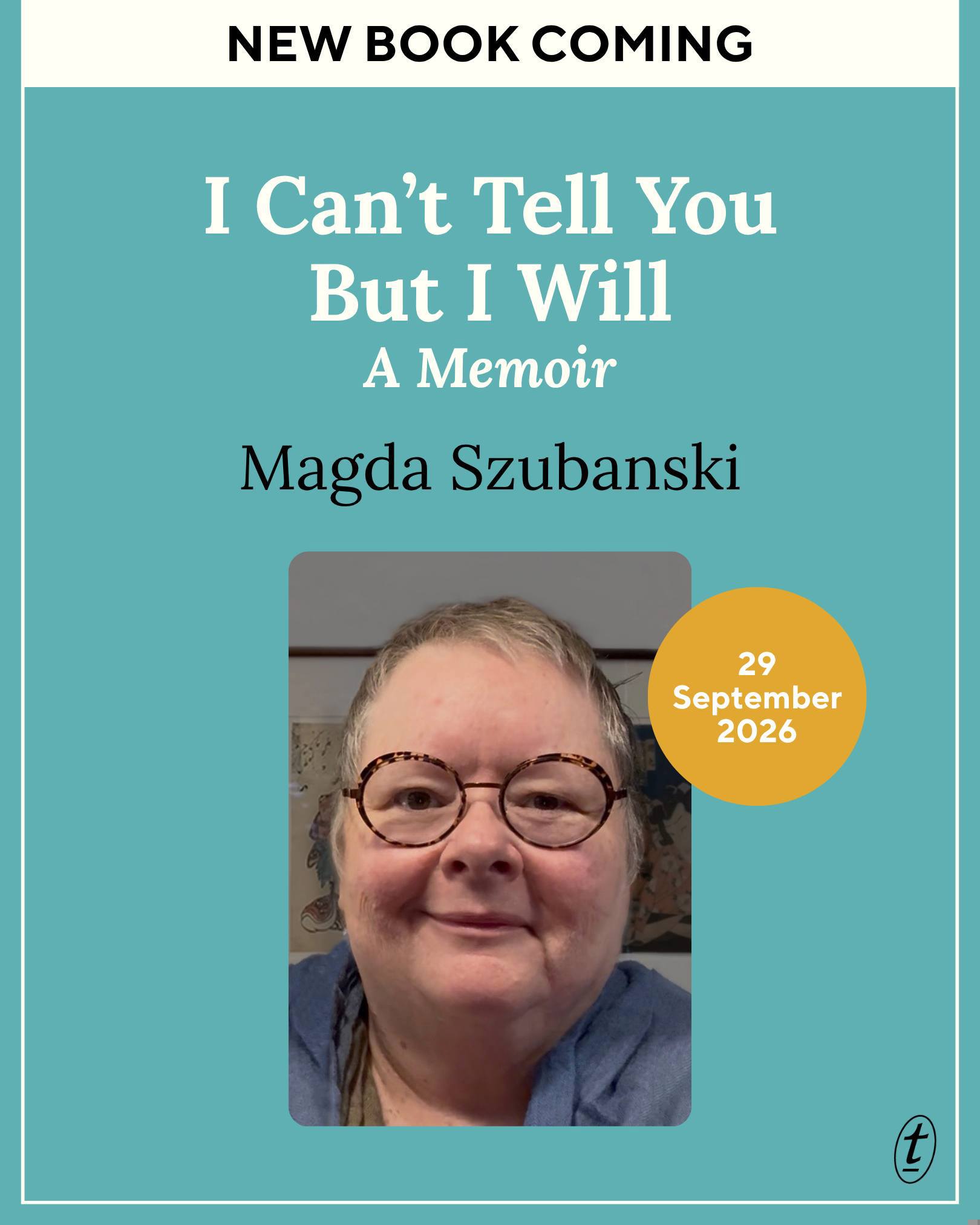 Magda Szubanski's second memoir will be released in September 2026.
