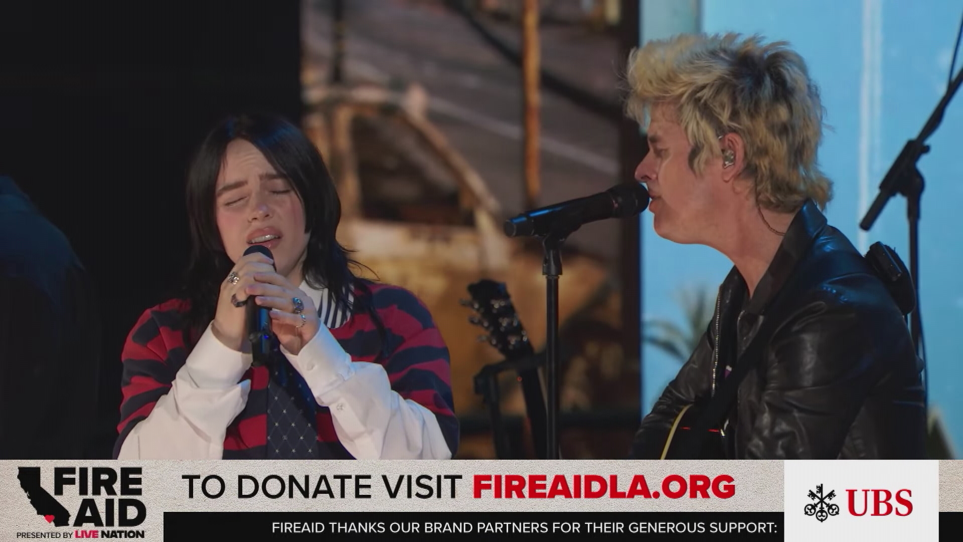 Billie Eilish and Greenday perform