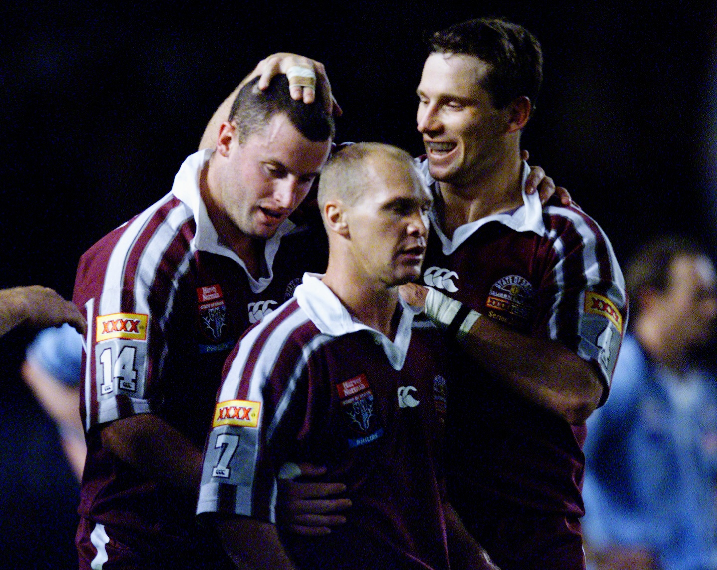 Chris Walker, left, played six times for Queensland in the State of Origin.