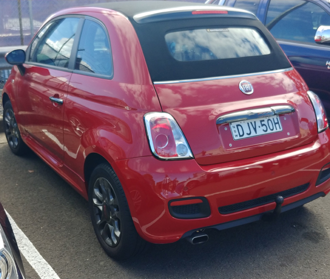 Cecilia Haddad's red Fiat