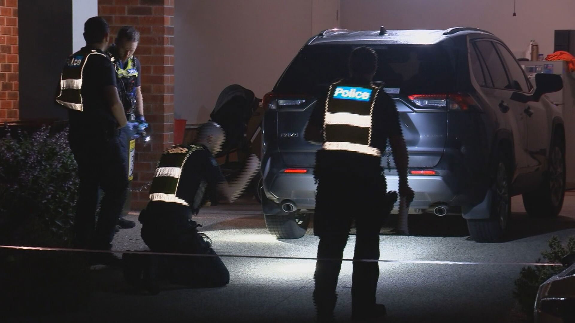 A toddler has died after being struck by her father's car in a driveway as he returned to their home in Melbourne's north last night.