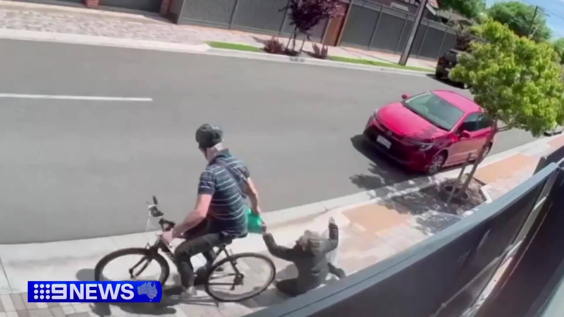 CCTV showing the moment grandmother Anh Huynh was attacked.
