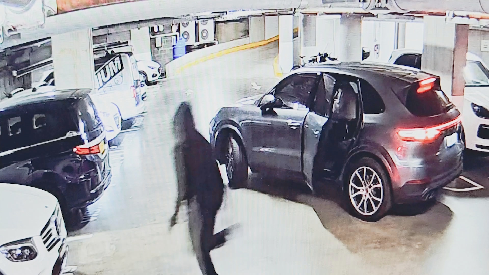 CCTV of inside Bondi carpark when Alen Moradian was shot dead.