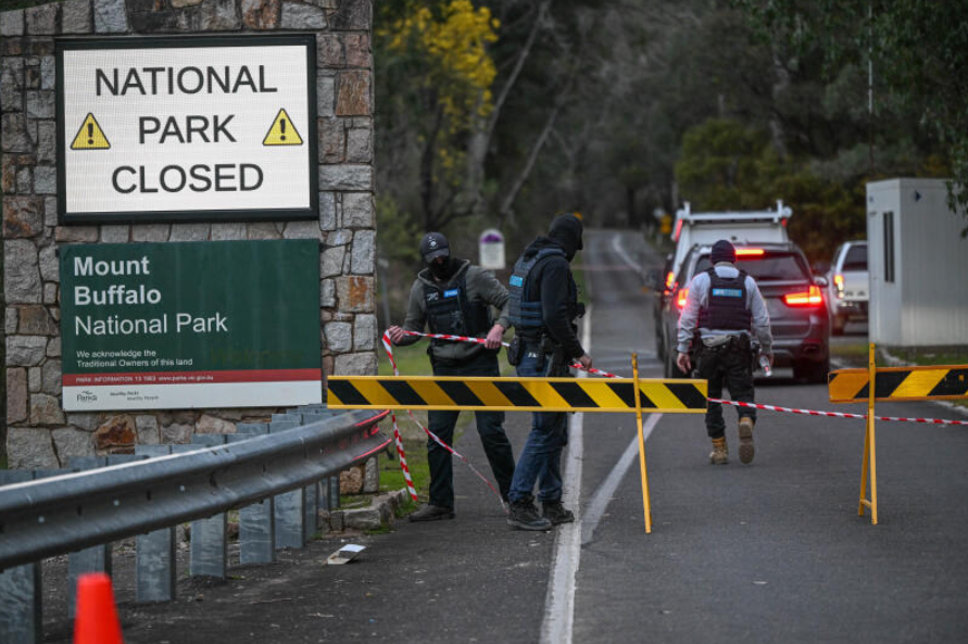 Victoria Police during the search for alleged shooter Dezi Freeman at Mount Buffalo National Park.