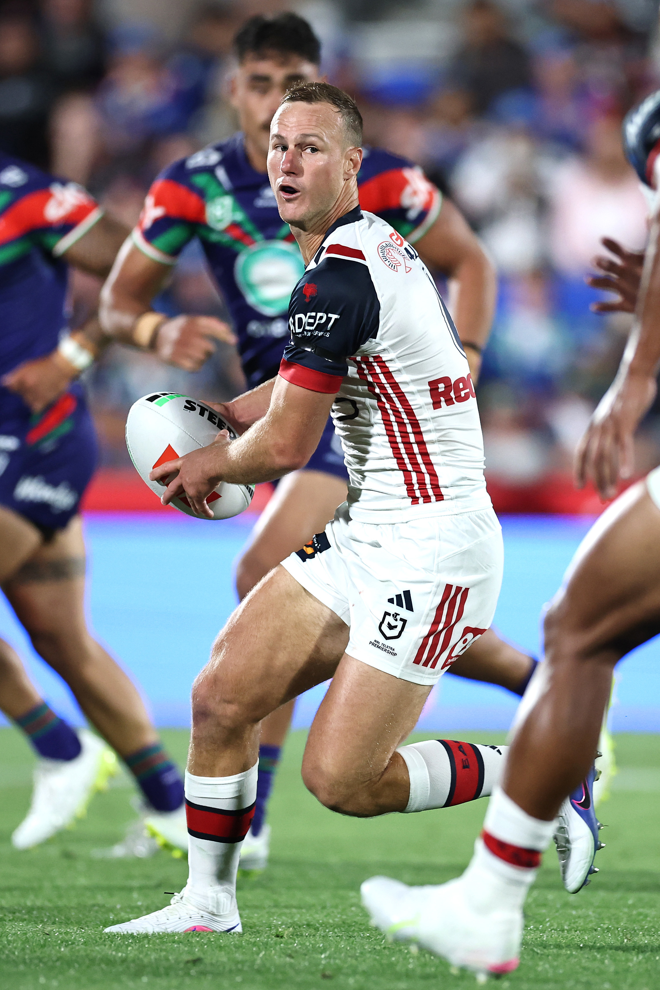 Daly Cherry-Evans of the Roosters during the loss to the Warriors.
