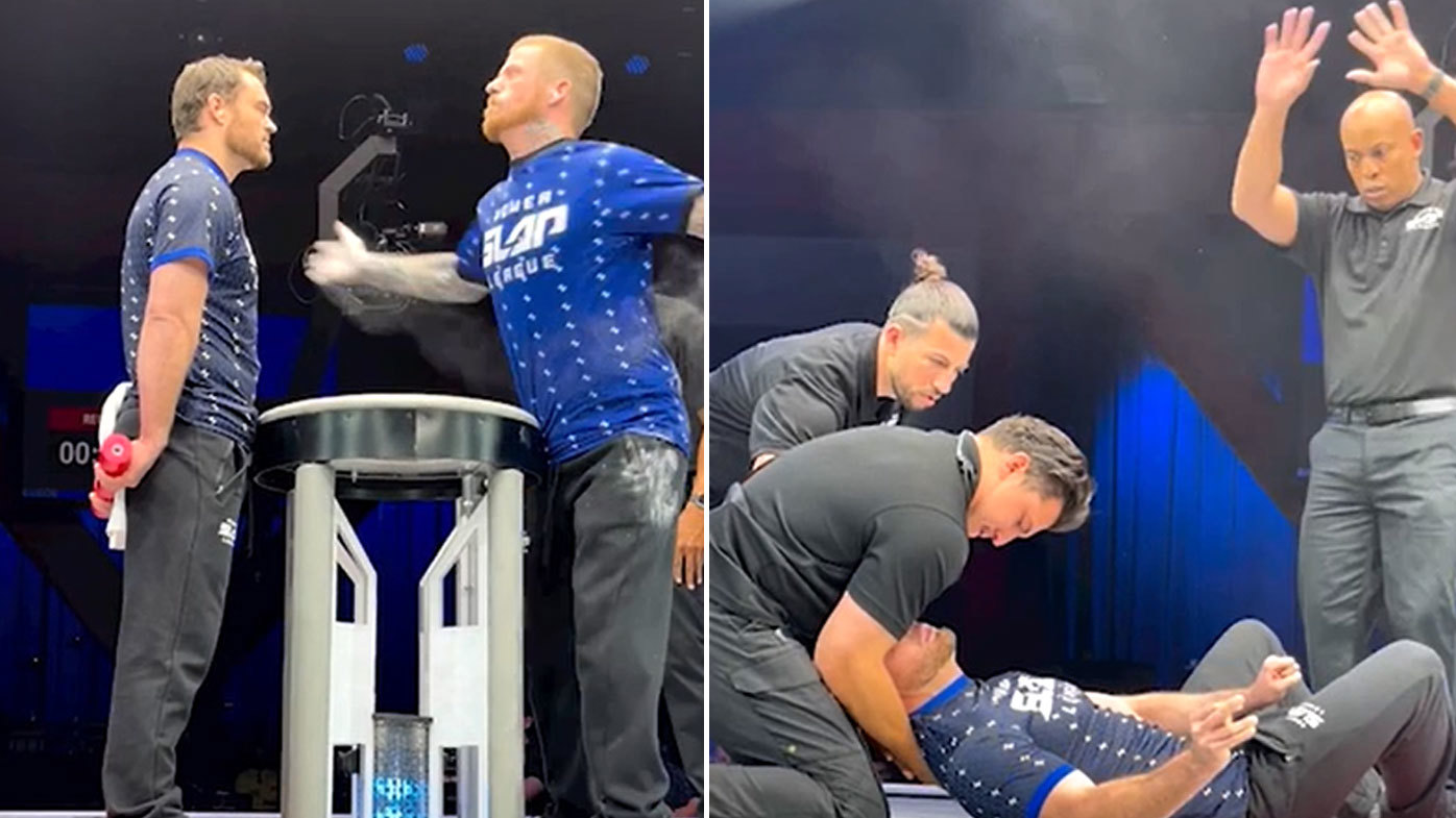 A Power Slap contestant is knocked unconscious