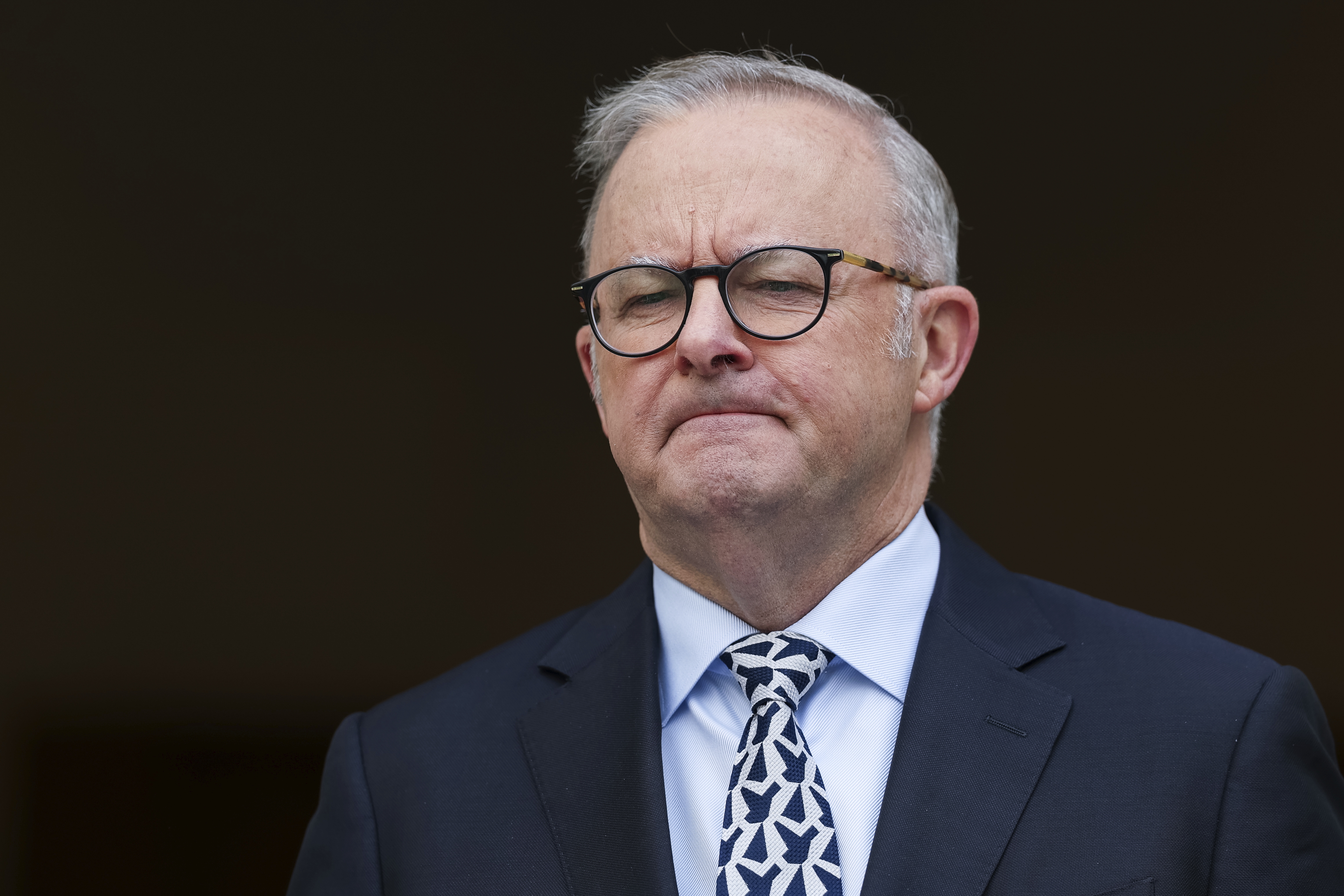 Prime Minister Anthony Albanese during a press conference at Parliament House in Canberra on Wednesday 21 January 2026. fedpol Photo: Alex Ellinghausen