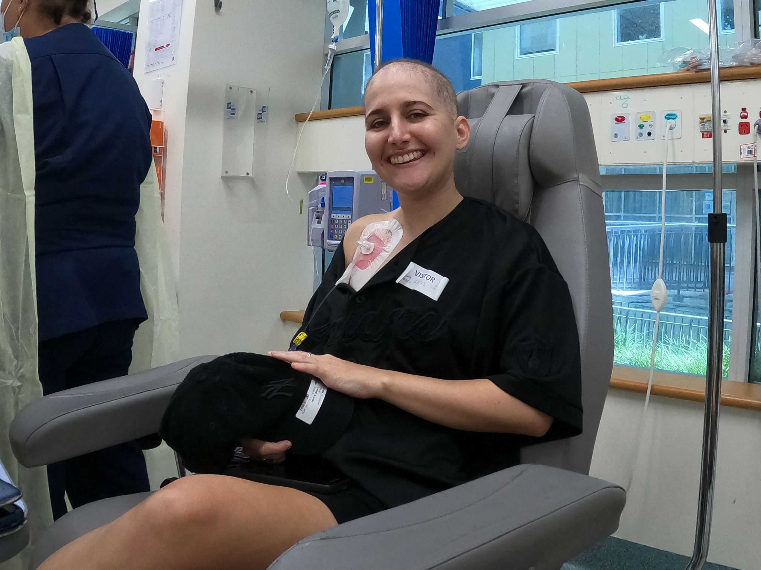 Bianca Hinton, 25, was on a cruise with her family when she felt a lump in her breast while getting dried after a shower.She thought it was probably a cyst, but headed to her GP as soon as she could.
Just a few weeks later, she was starting chemotherapy for breast cancer.