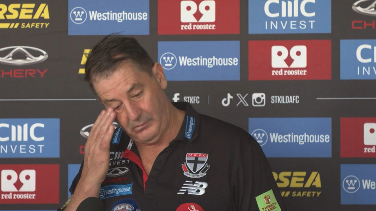 Ross Lyon became visibly emotional when asked about the late AFL player Harley Balic and his experience with the AFL's illicit drugs policy.