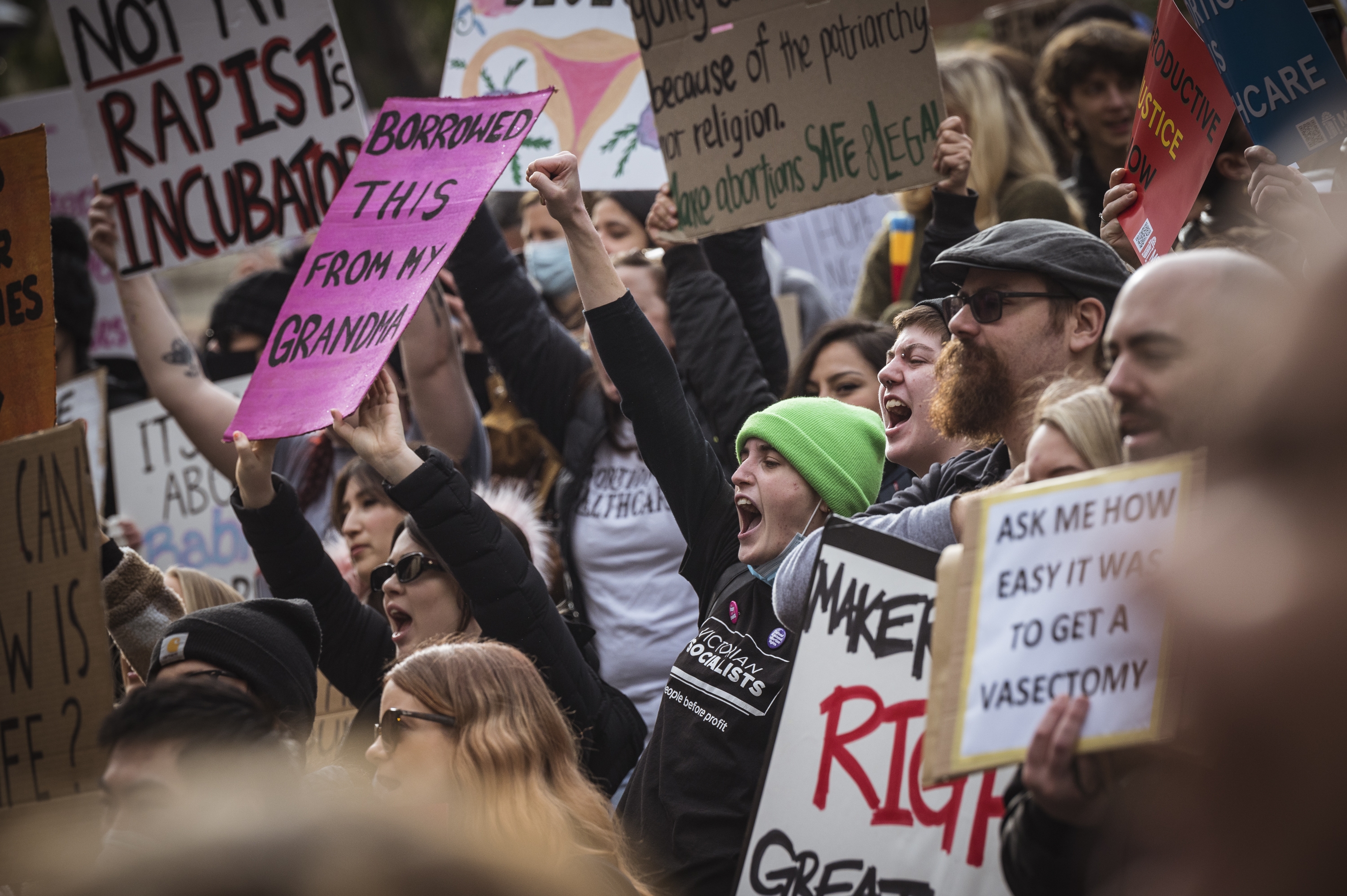 The demonstrations also have a local focus, seeking to expand access to abortion here in Australia.