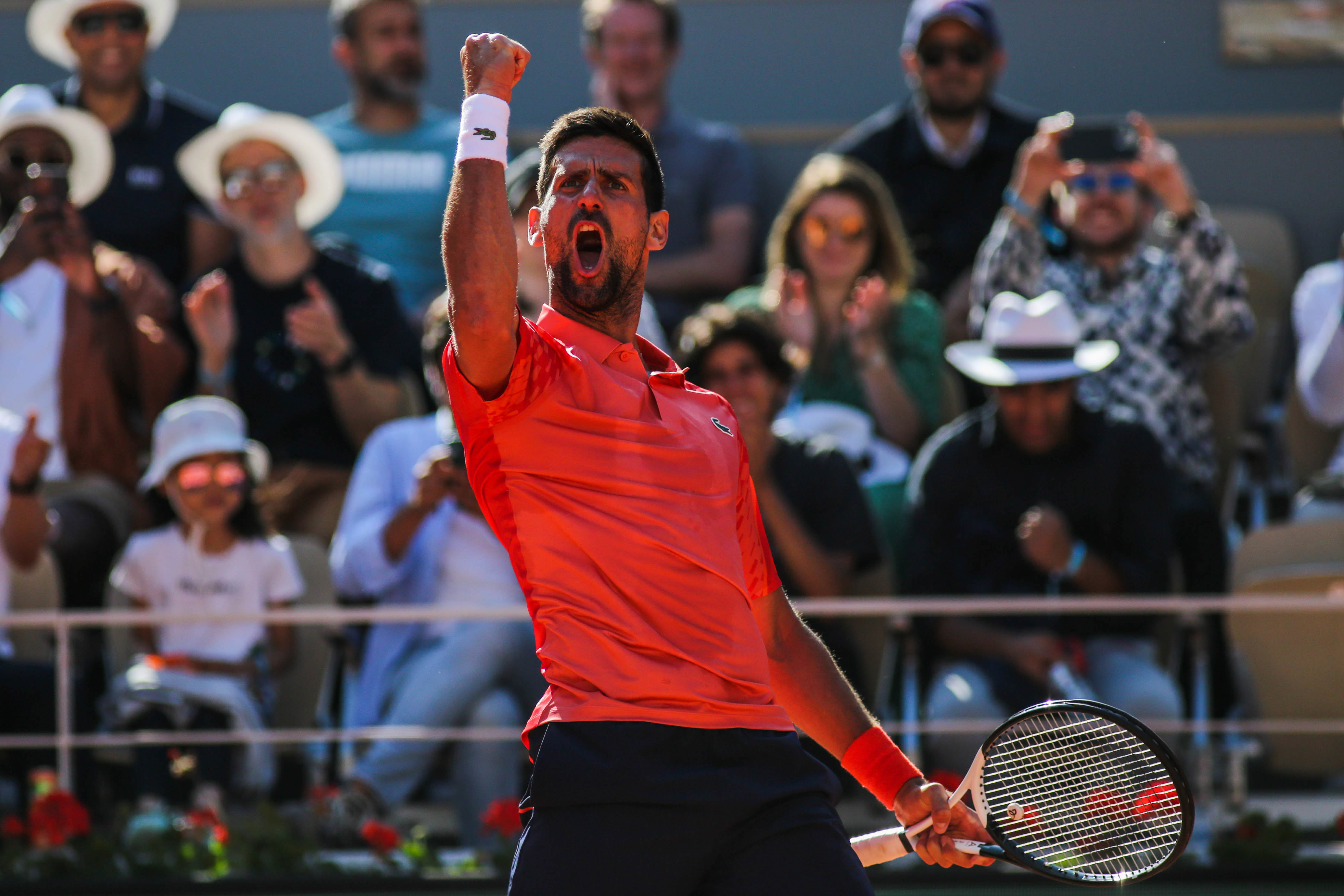 Novak Djokovic at Roland-Garros.