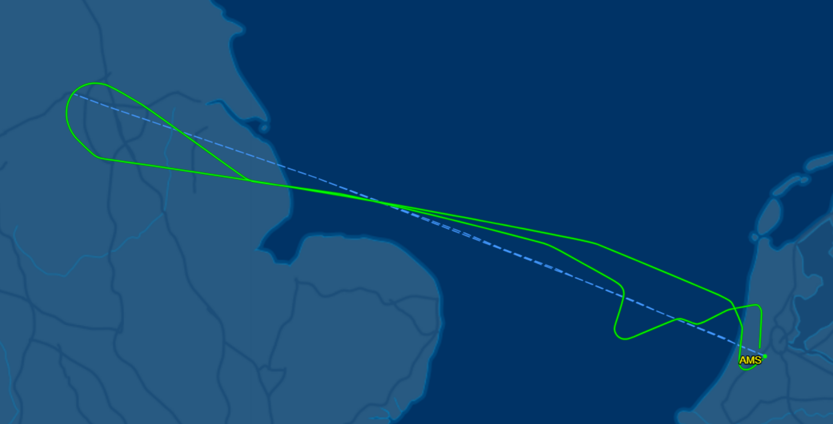 Flight tracking map for DL133.