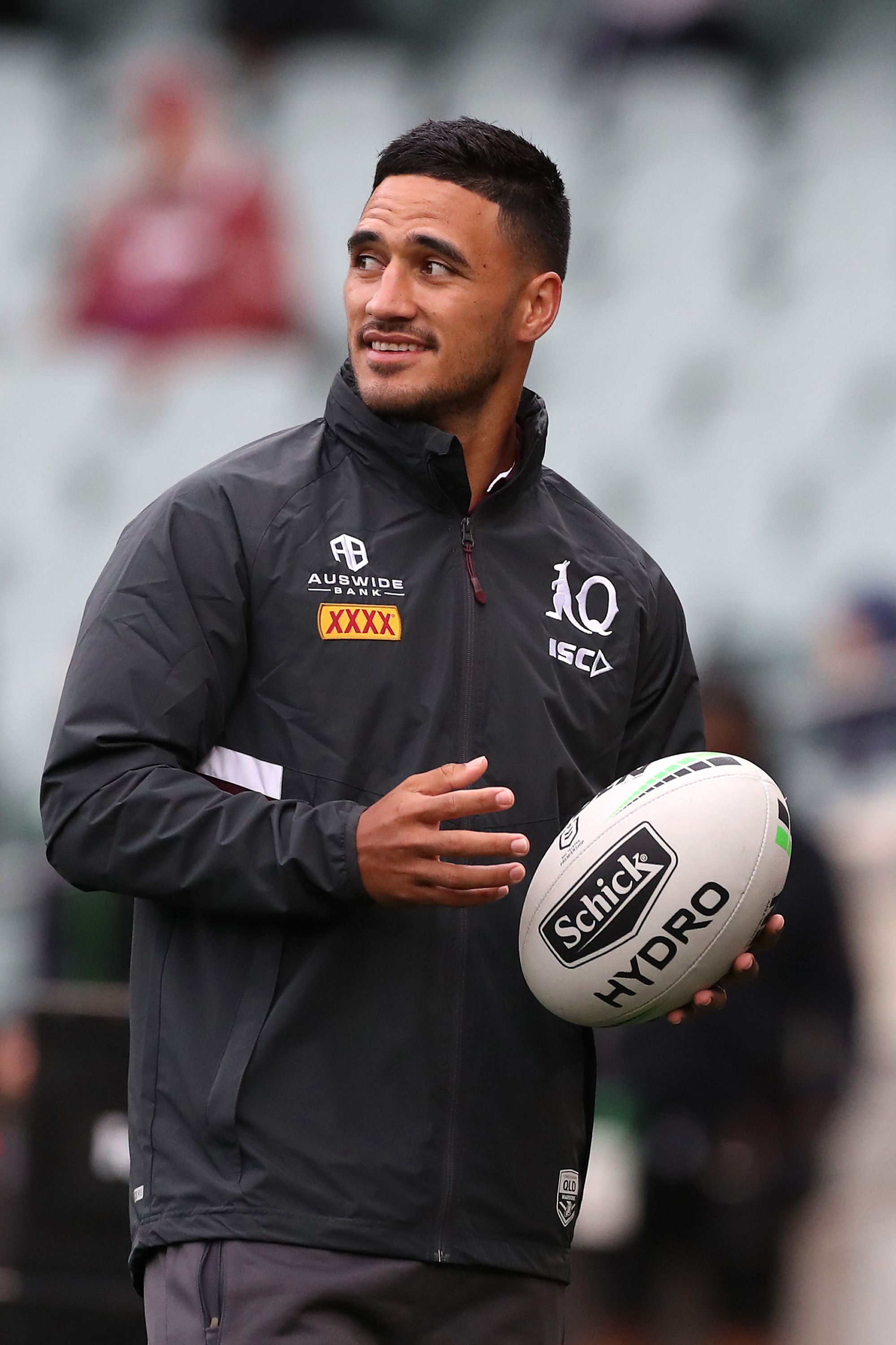 Valentine Holmes of the Maroons before game one.