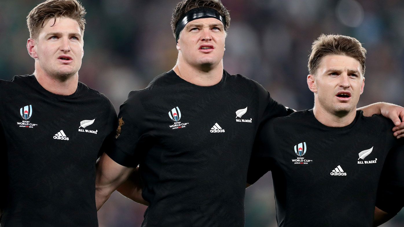 (Left to right) Jordie Barrett, Scott Barrett and Beauden Barrett