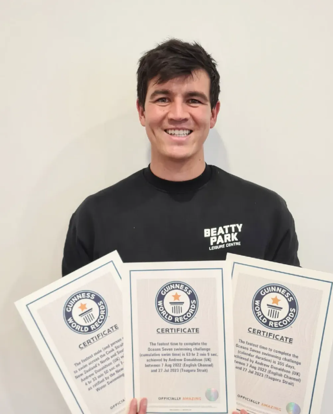 Andy Donaldson holds several world records.