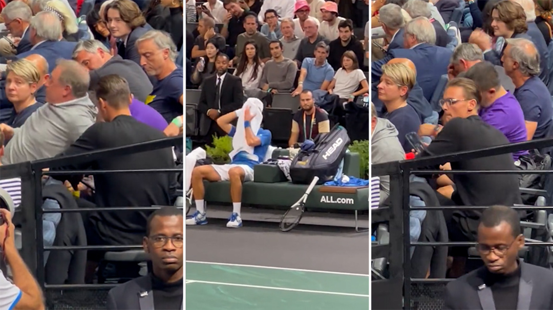 Footage appears to show Novak Djokovic's entourage preparing a mysterious concoction.
